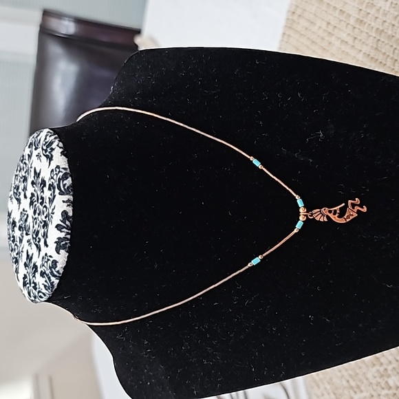 Sunrise Silver Jewelry - Native American Copper necklace with beads & pendant 16 inch NWT